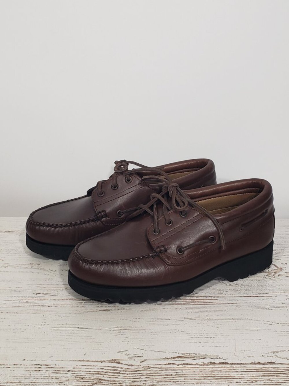 NWOT Hitchcock Wide Leather Men's Oxford Shoes 8.5  Wide 5E Lace UP